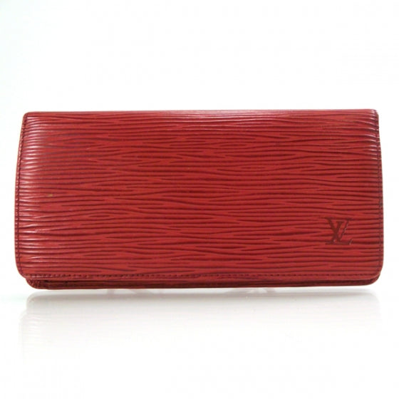 Louis Vuitton Epi Checkbook Cover Red 1 of 8