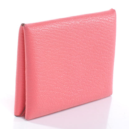 Hermes Chevre Mysore Calvi Card Case Rose Lipstick 3 of 7