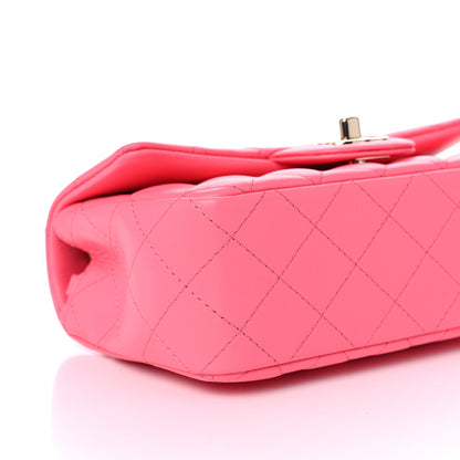 Chanel Lambskin Quilted Mini Rectangular Flap Pink 6 of 9