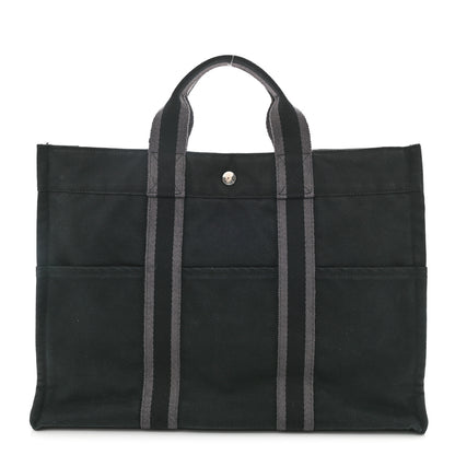 Hermes Canvas Fourre Tout MM Black 1 of 14