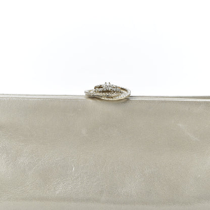 Chanel Iridescent Calfskin Crystal Camellia Evening Clutch Champagne 10 of 10