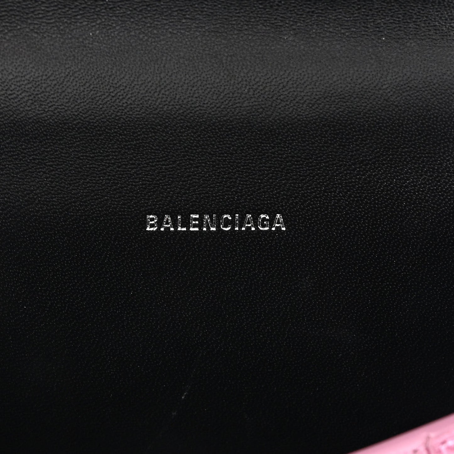 Metallic Shiny Calfskin Hourglass Top Handle Bag XS Pink