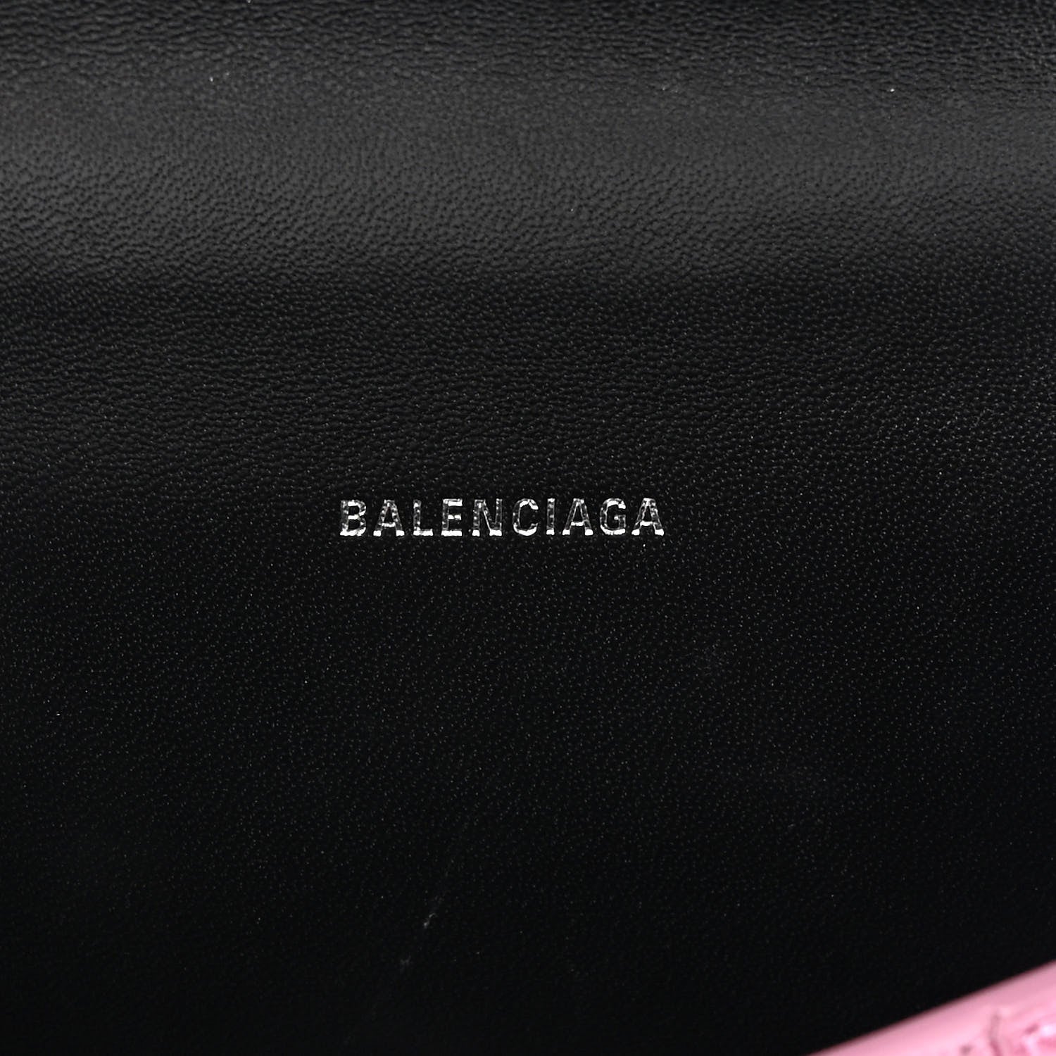 Balenciaga Metallic Shiny Calfskin Hourglass Top Handle Bag XS Pink 6 of 15