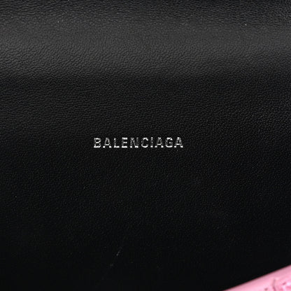 Balenciaga Metallic Shiny Calfskin Hourglass Top Handle Bag XS Pink 6 of 15