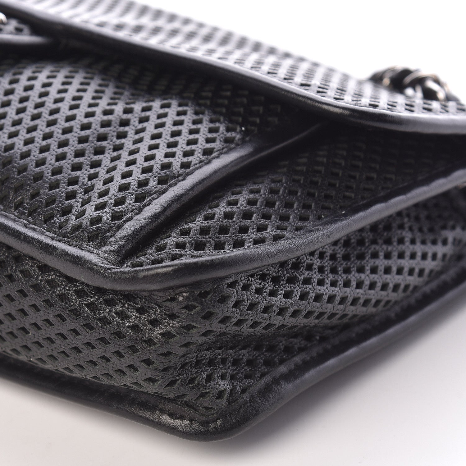 Chanel Perforated Calfskin Large Up In The Air Flap Black 9 of 10