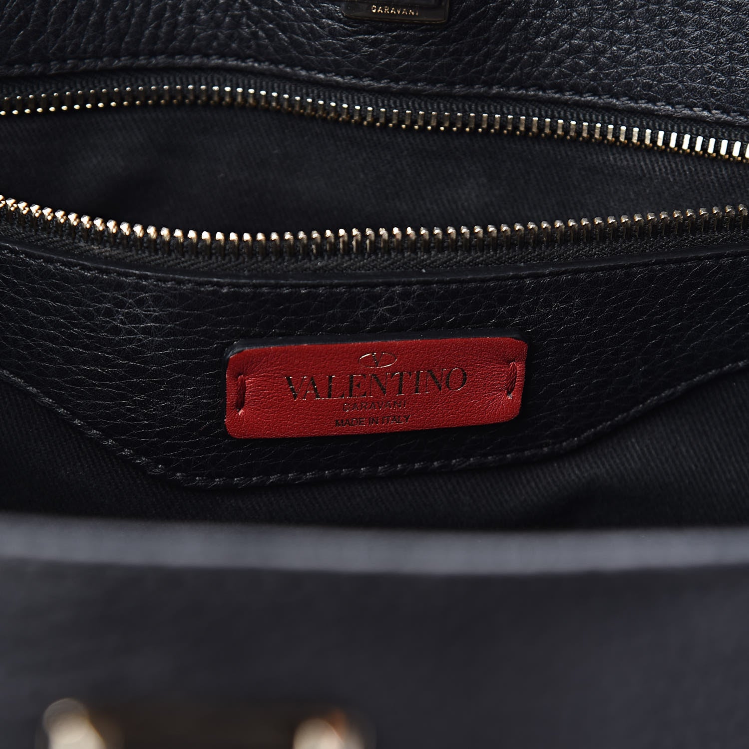 Valentino Garavani Pebbled Calfskin Large JoyLock Satchel Black 6 of 14