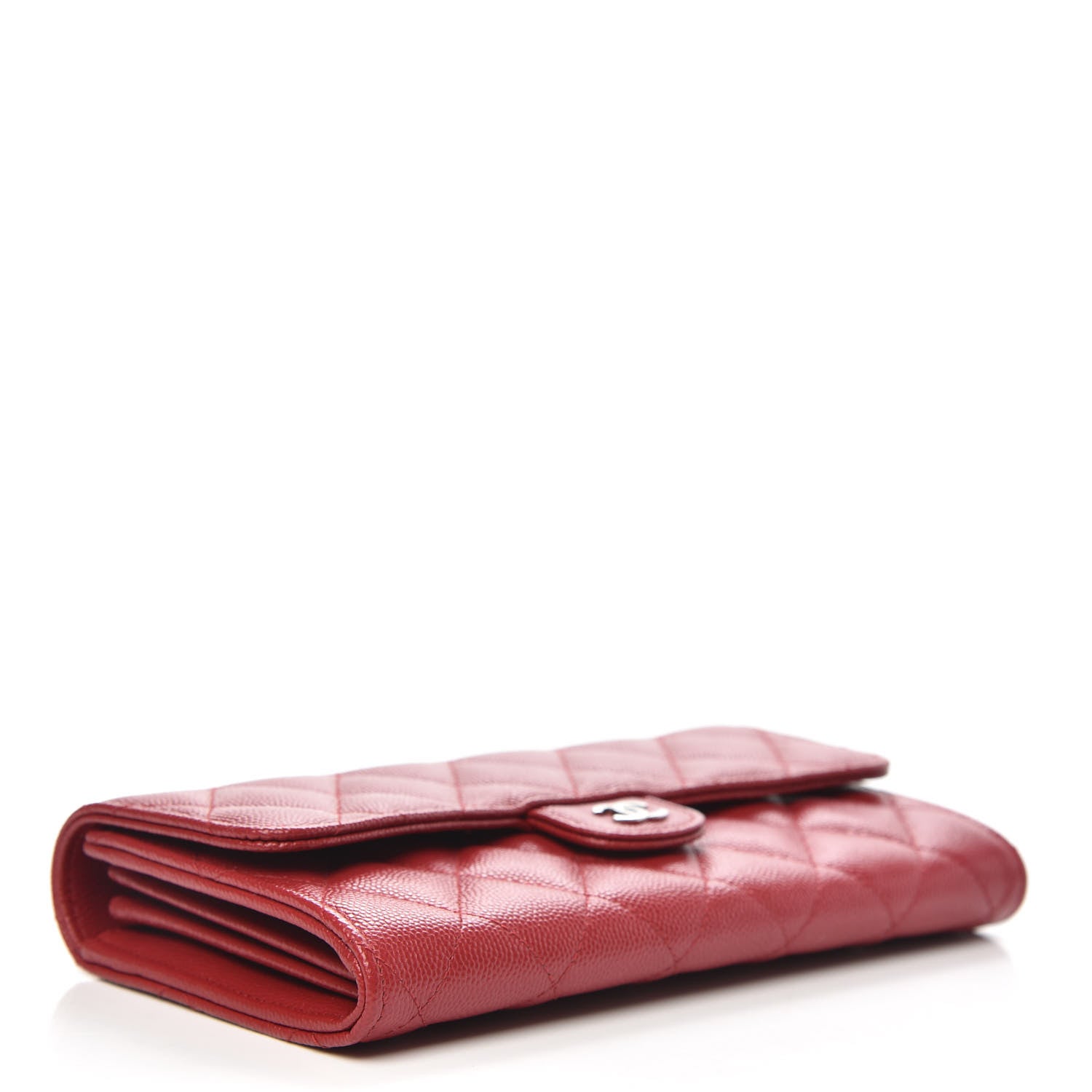 Chanel Caviar Quilted Large Flap Wallet Red 4 of 11