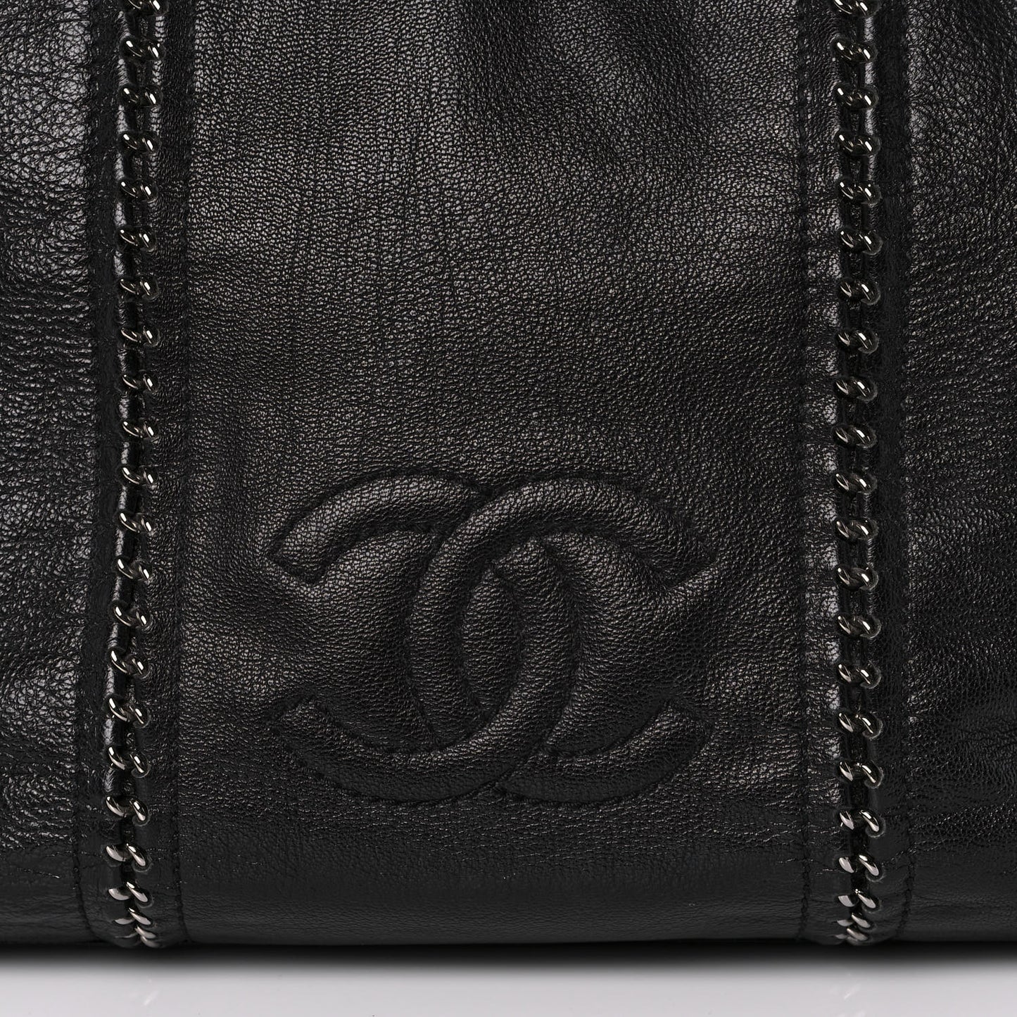 Deerskin Luxe Ligne Tote Black