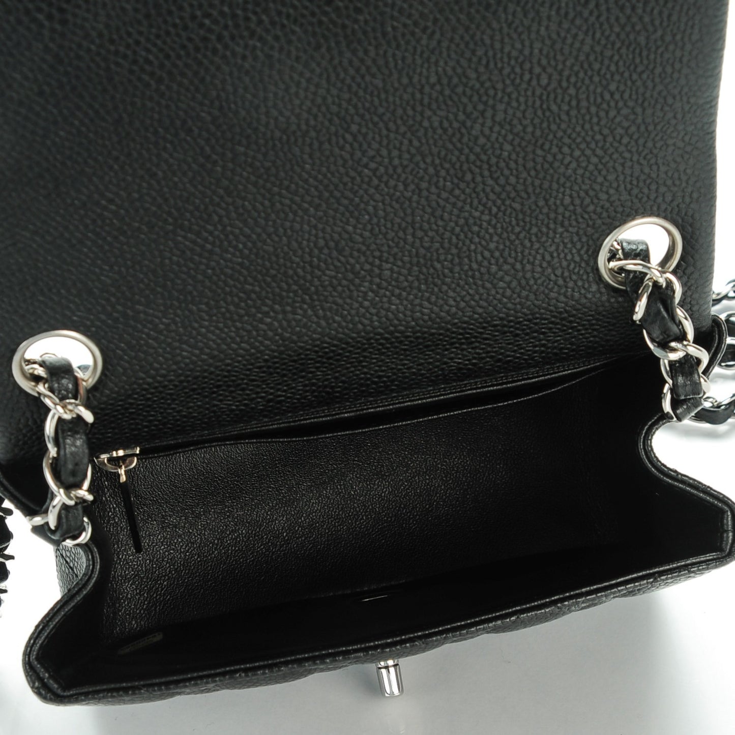 Caviar Quilted Mini Square Flap Black