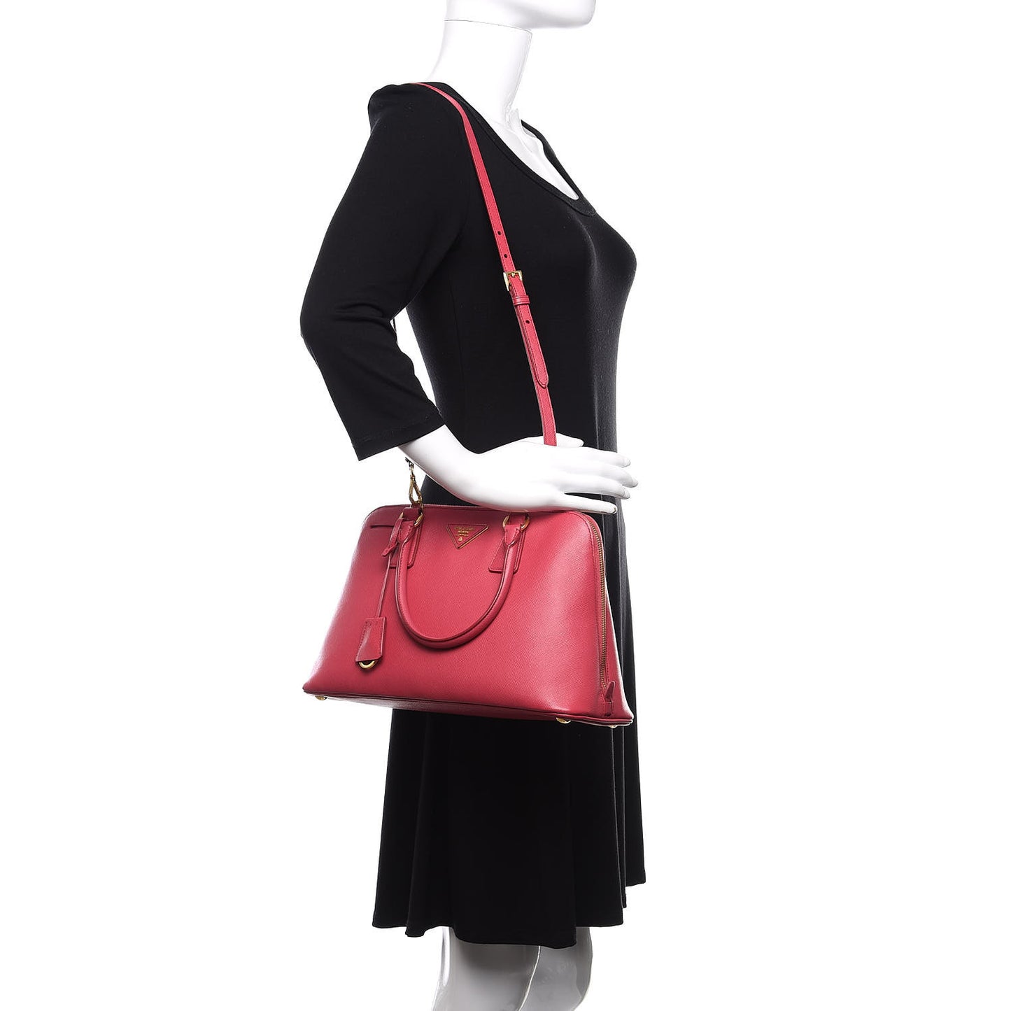 Saffiano Lux Medium Promenade Tote Peonia