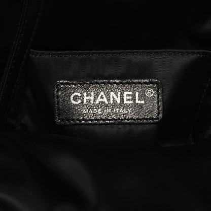 Chanel Lurex Knit Mini Pluto Glitter Backpack Black 6 of 10