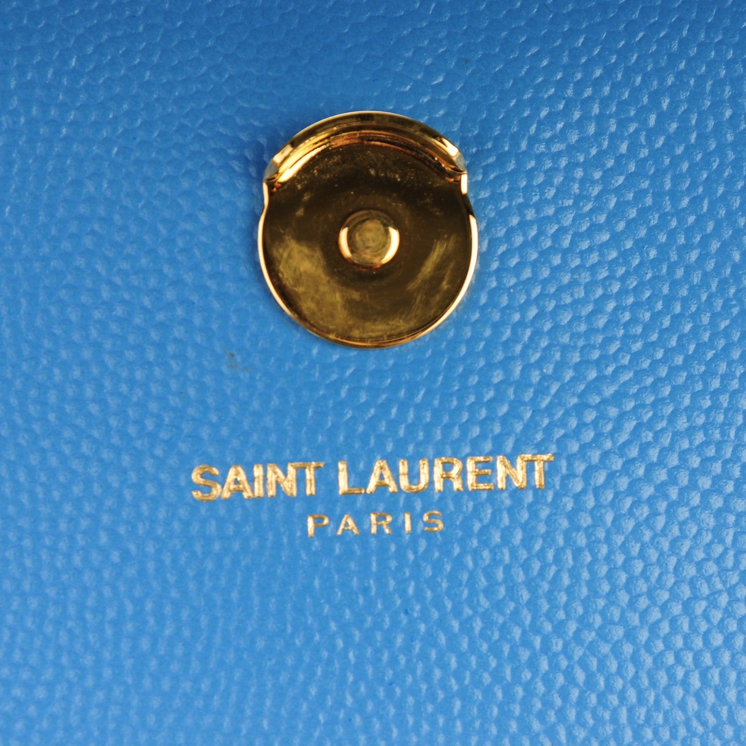 Saint Laurent Grain De Poudre Medium Classic Monogram Kate Satchel Blue Clair 6 of 9