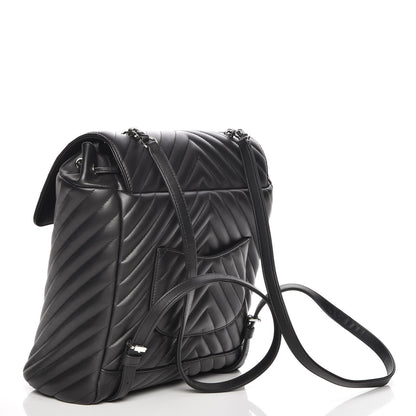 Chanel Calfskin Chevron Quilted Large Urban Spirit Backpack Black 3 of 8