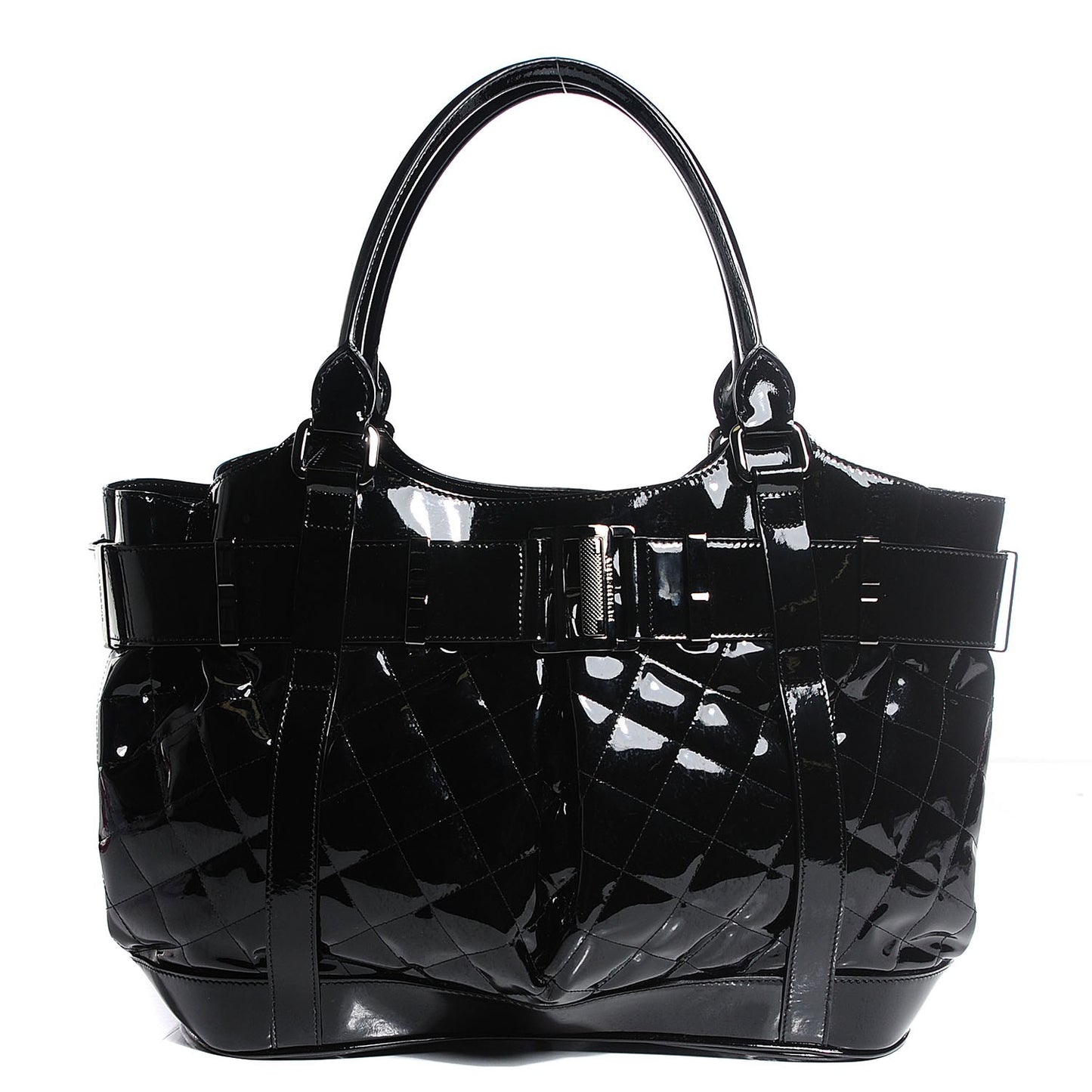 Patent Quilted Beaton Black