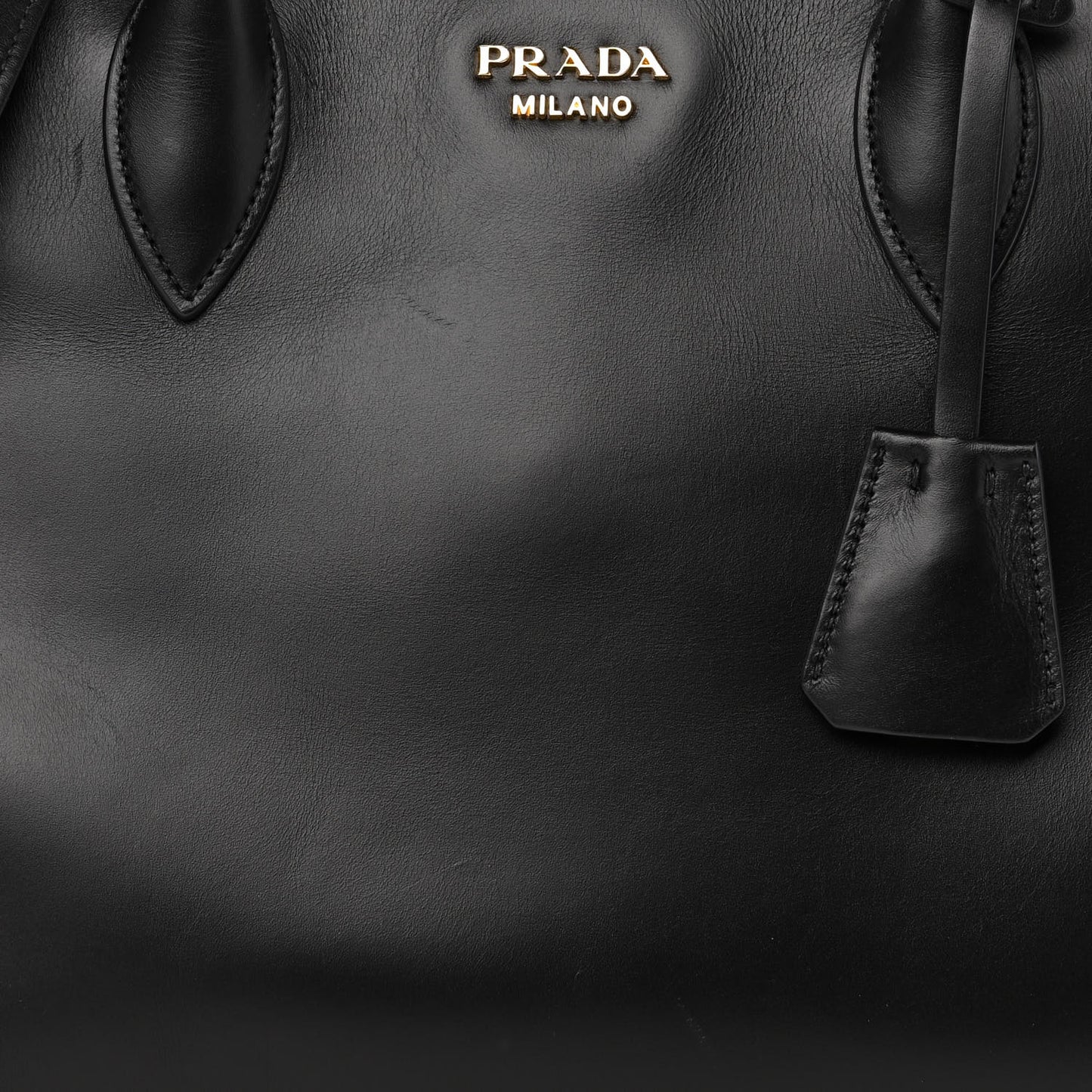 City Calfskin Medium Bibliothèque Tote Black