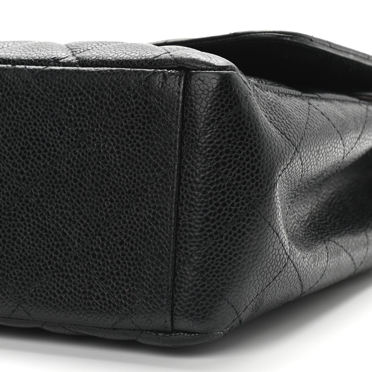 Caviar Quilted Maxi Double Flap Black