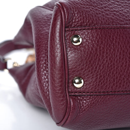 Gucci Calfskin Small Bamboo Shopper Tote Burgundy 8 of 9
