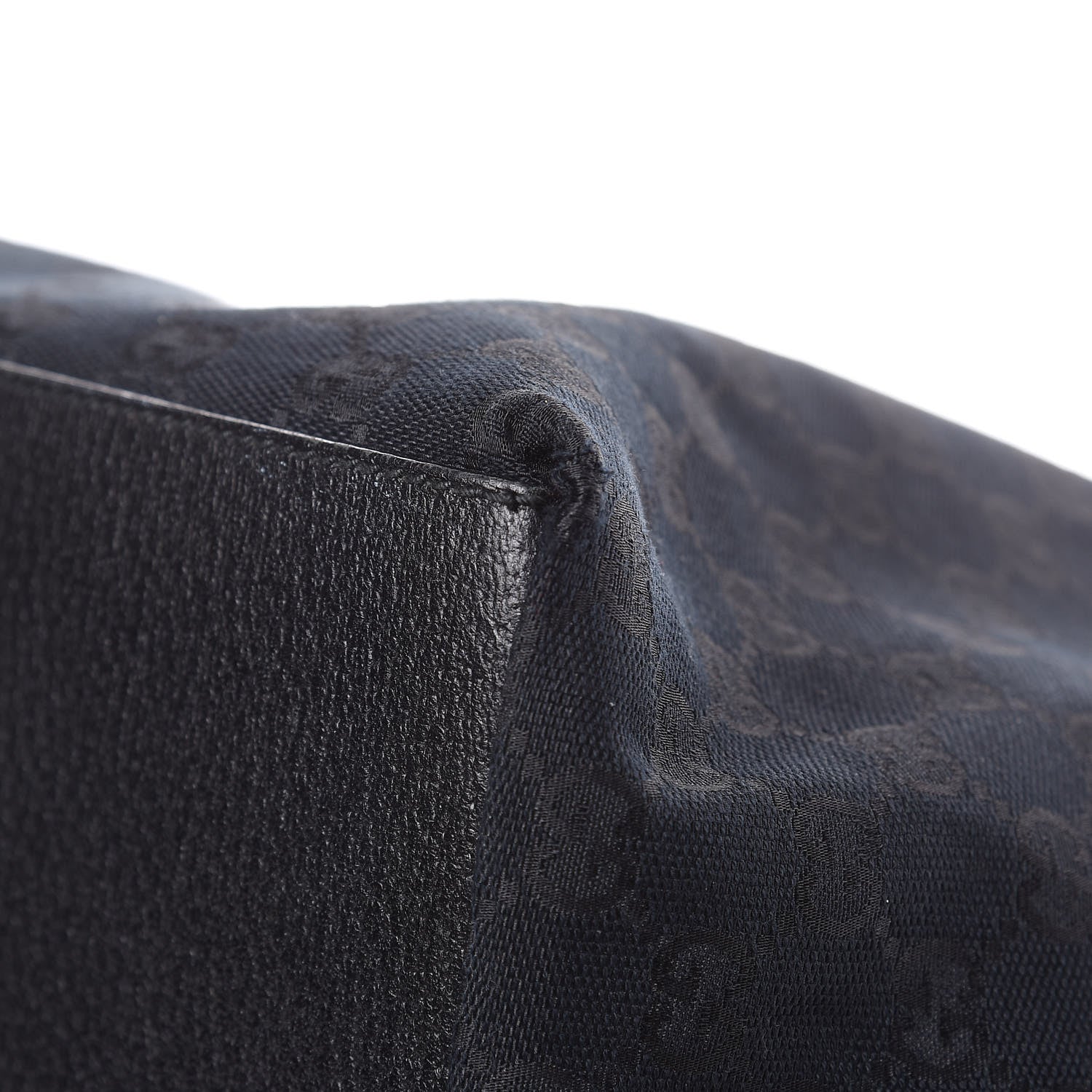 Gucci GG Monogram Large Web Handle Bucket Tote Black 10 of 12