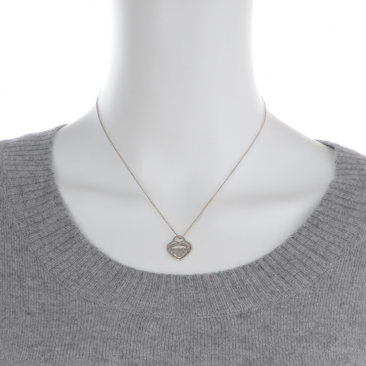 Tiffany Sterling Silver Small Return to Tiffany Heart Pendant Necklace 2 of 5