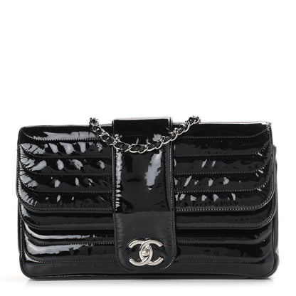 Chanel Patent Horizontal Quilted Jumbo Single Flap Black 1 of 9