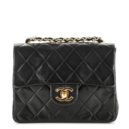 Chanel Lambskin Quilted Mini Square Flap Black 1 of 7