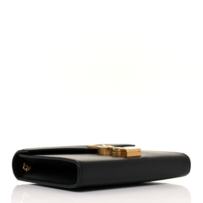 Saint Laurent Grain De Poudre Monogram Cassandra Chain Wallet Black 4 of 9