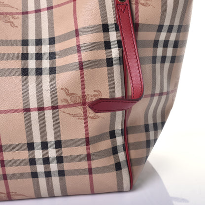 Burberry Haymarket Check Small Canterbury Tote Military Red 9 of 9