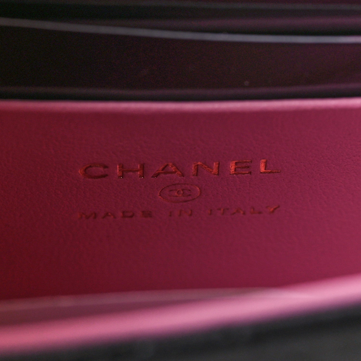 Chanel Lambskin Quilted Bi-Color Top Handle Clutch With Chain Black Pink 6 of 10