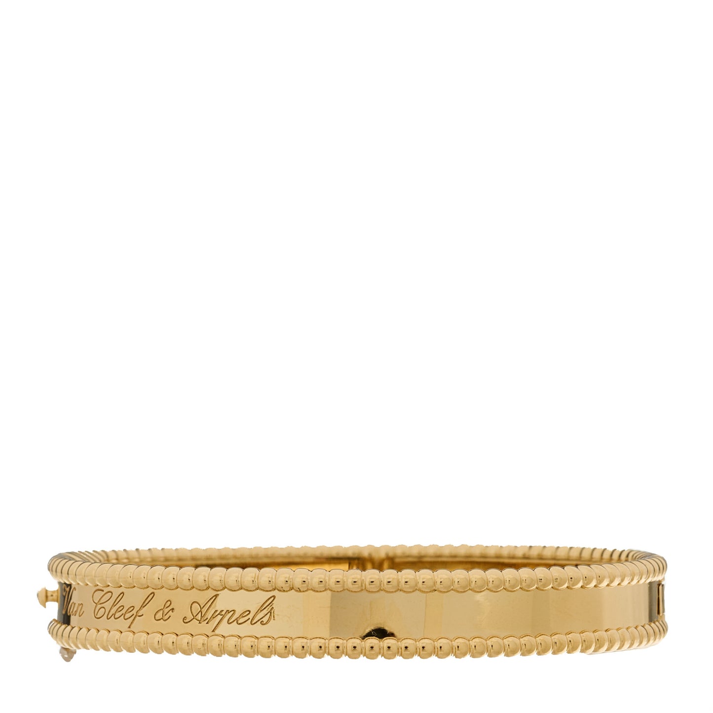 18K Yellow Gold Perlee Signature Bangle Bracelet XS