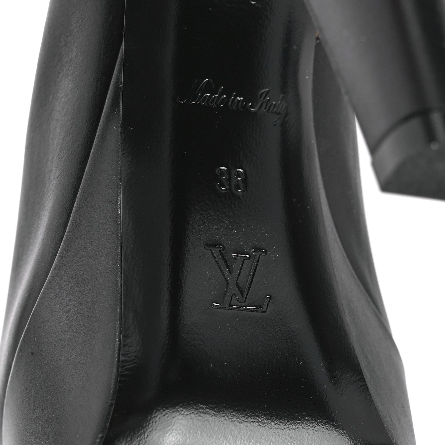 Louis Vuitton Calfskin Monogram Afterglow Platform Ankle Boots 38 Black 6 of 8