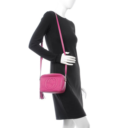 Gucci Pebbled Calfskin Small Soho Disco Bag Bright Bougainvillea 2 of 8