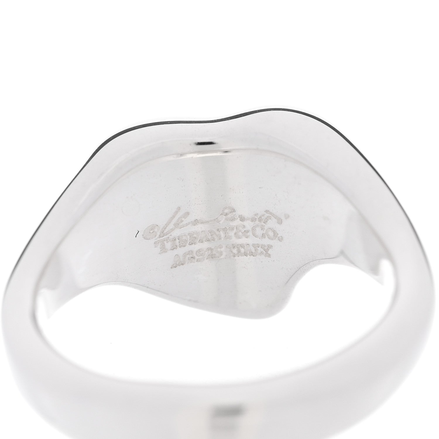 Tiffany Sterling Silver Elsa Peretti Full Heart Ring 47 4 4 of 5