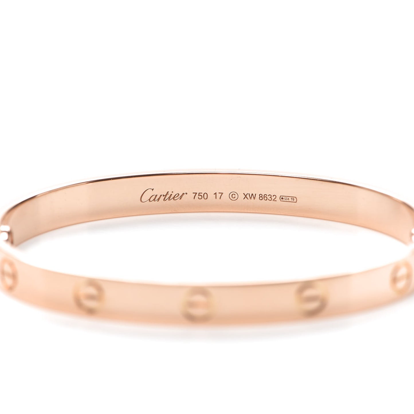 18K Pink Gold LOVE Bracelet 17