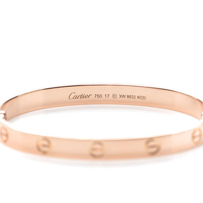 Cartier 18K Pink Gold LOVE Bracelet 17 5 of 5
