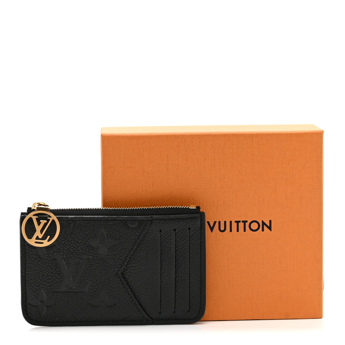 Empreinte Monogram Zipped Romy Card Holder Black