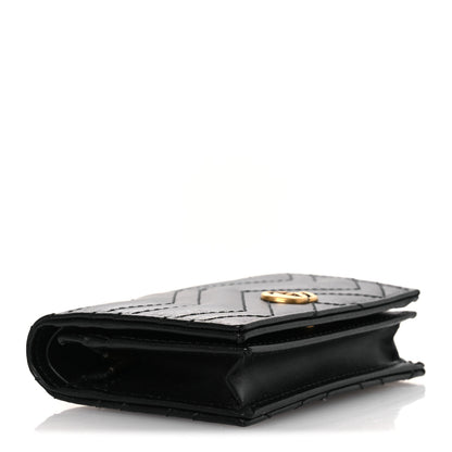 Gucci Calfskin Matelasse GG Marmont Card Case Wallet Black 4 of 9