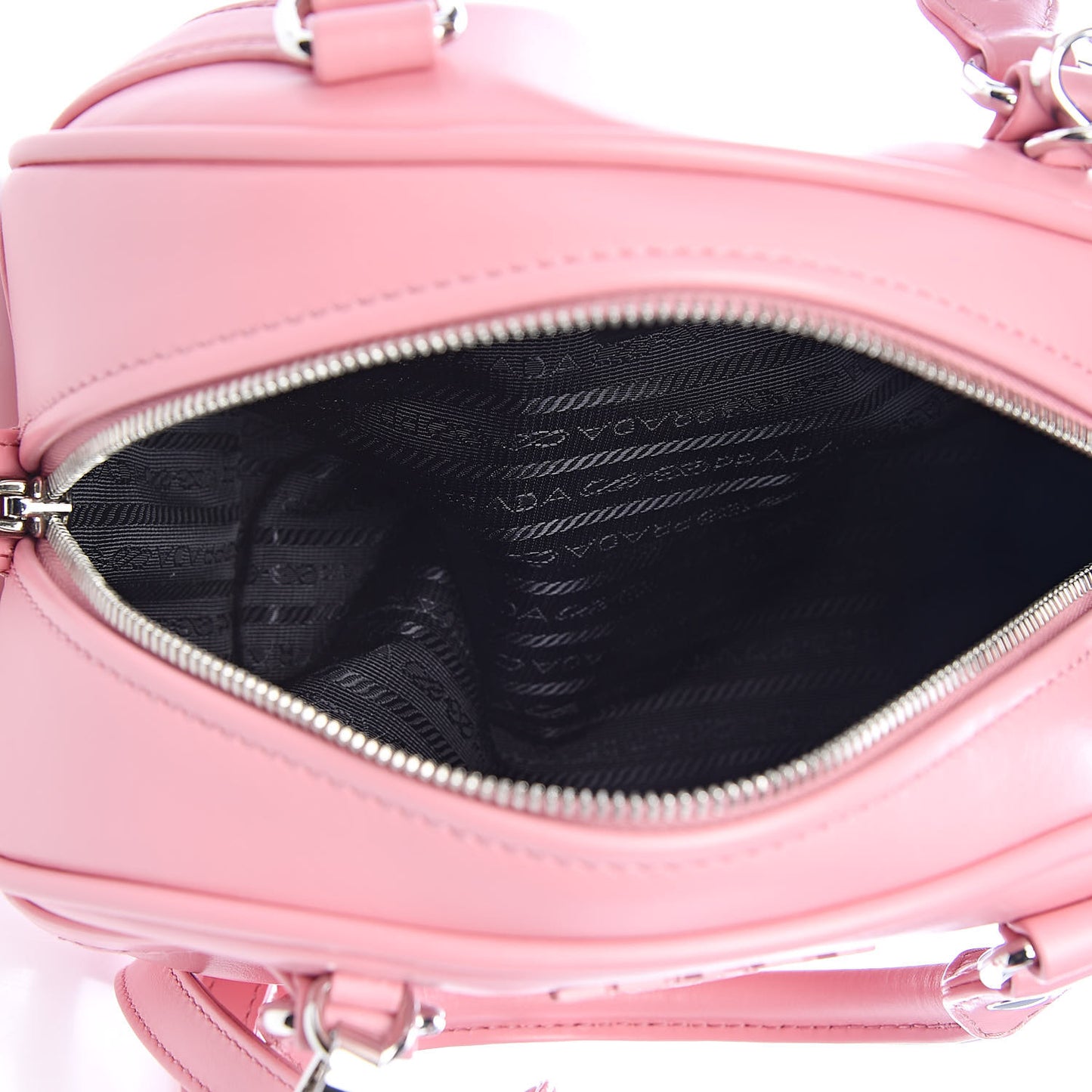 Soft Calfskin Monochrome Bowling Bag Petalo