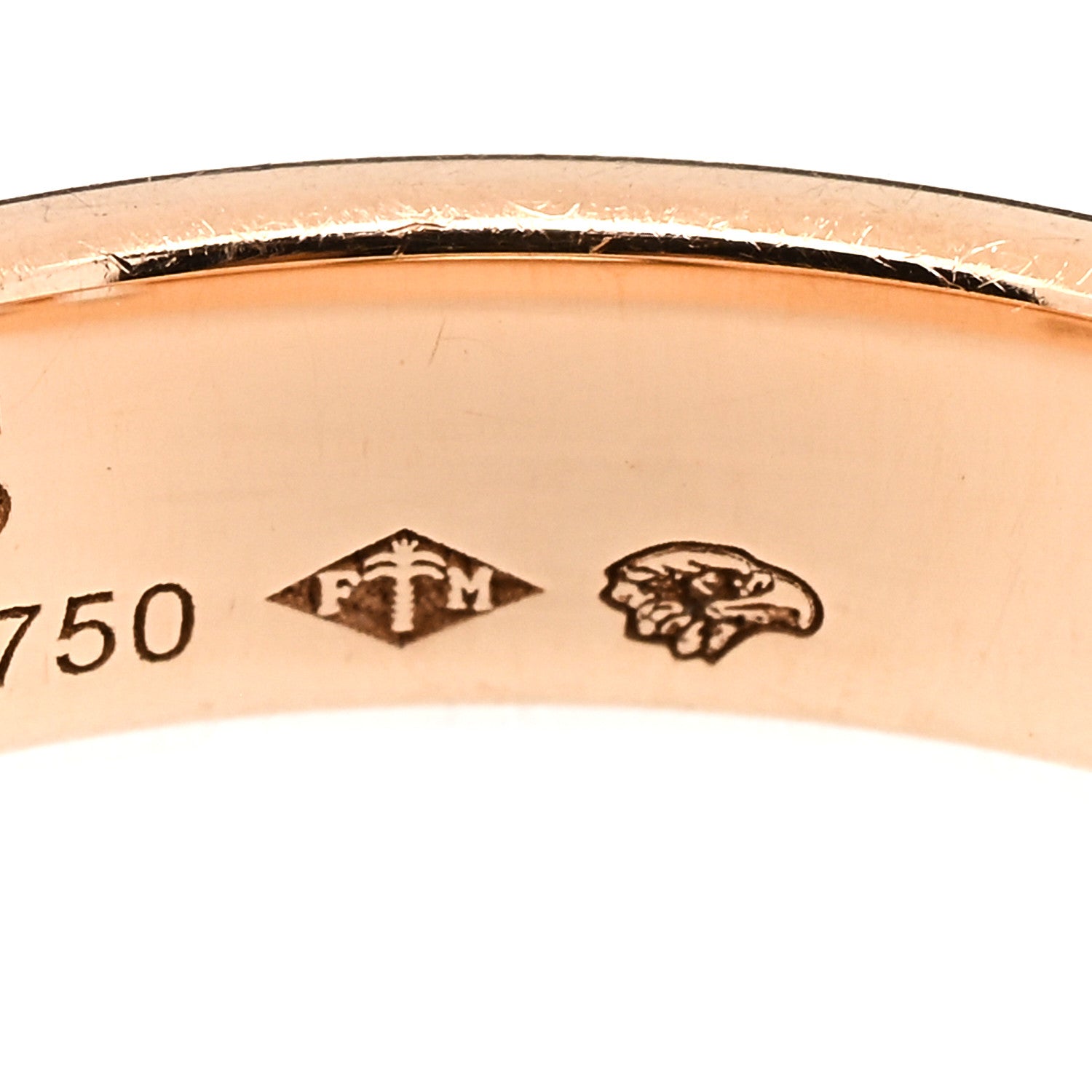 Hermes 18K Rose Gold Diamond Ever Herakles Wedding Band Ring 49 4.75 6 of 7