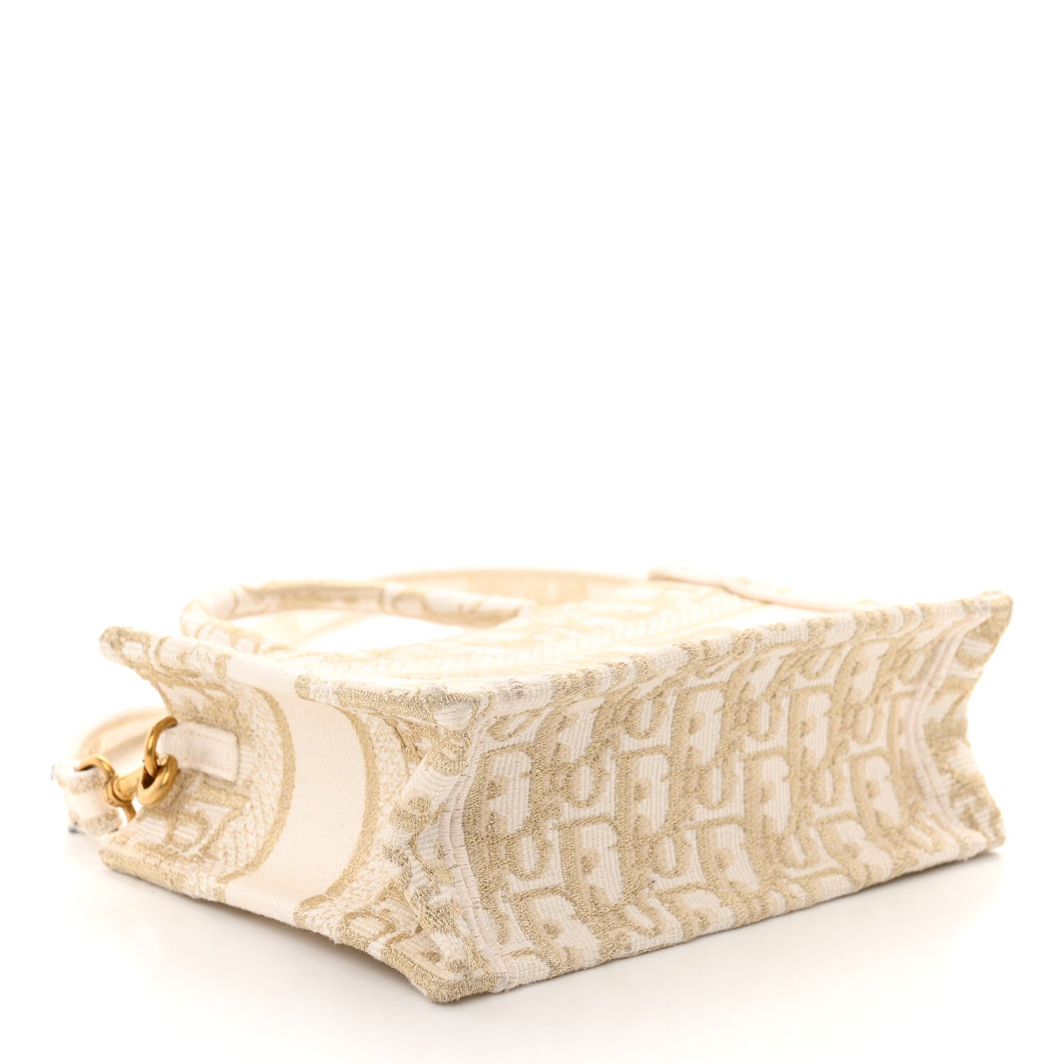 Christian Dior Oblique Mini Book Tote With Strap Gold Multicolor 4 of 9