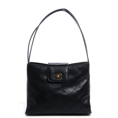 Chanel Lambskin Diamond Stitch Shoulder Bag Black 1 of 11