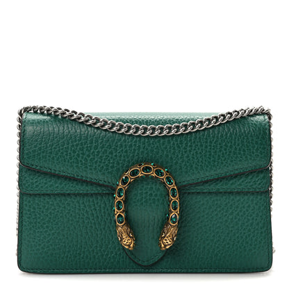 Gucci Dollar Calfskin Crystal Super Mini Dionysus Shoulder Bag Emerald 1 of 11
