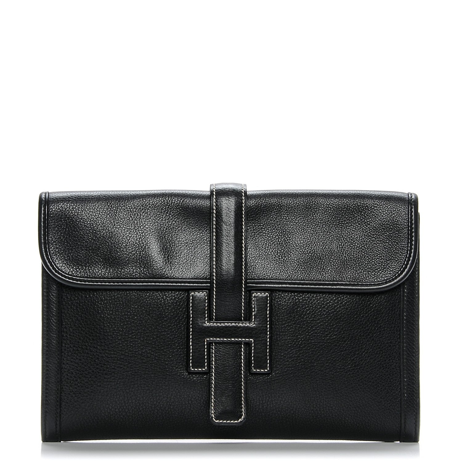 Hermes Evergrain Jige PM Clutch Black 1 of 7