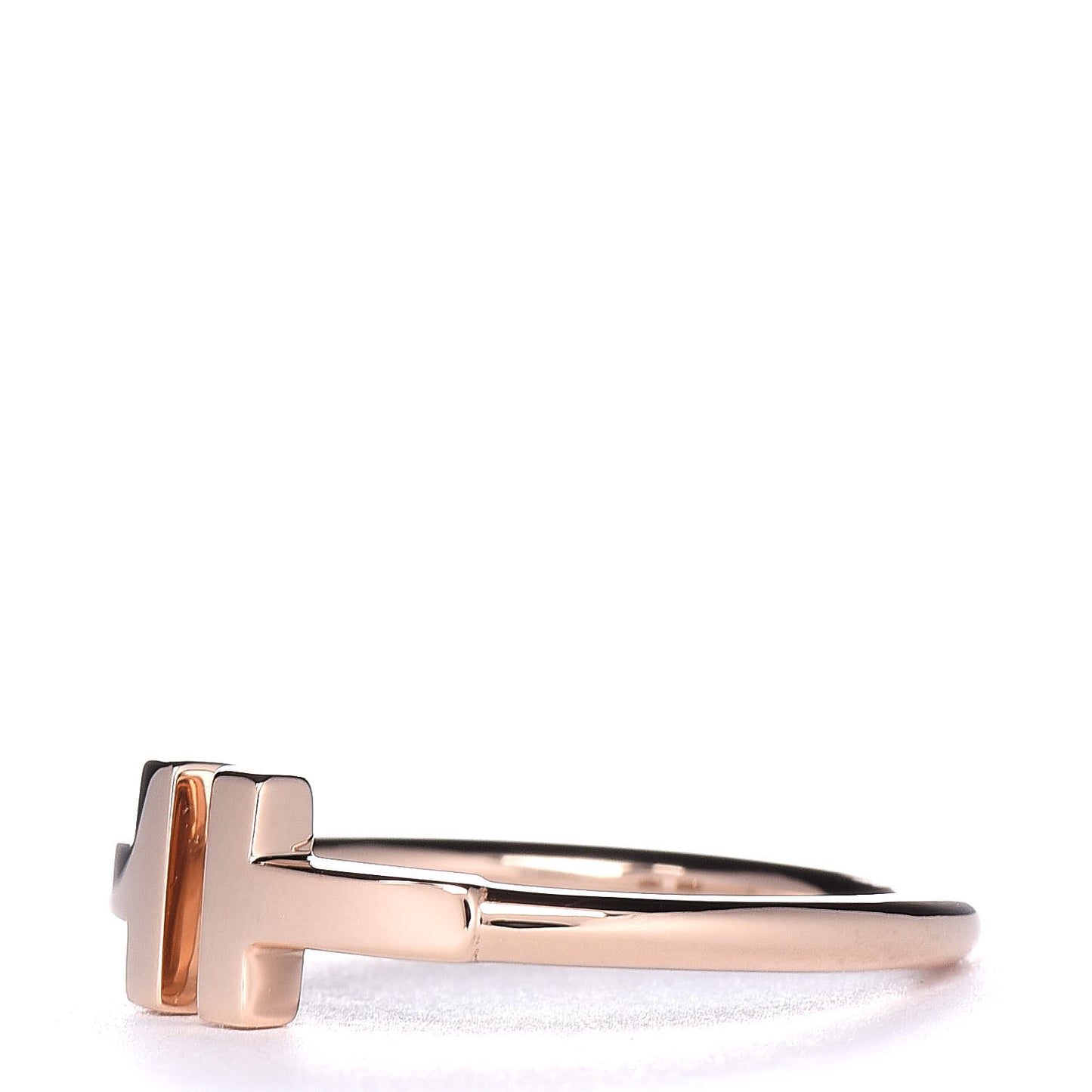 18K Rose Gold T Wire Ring 51 5.75