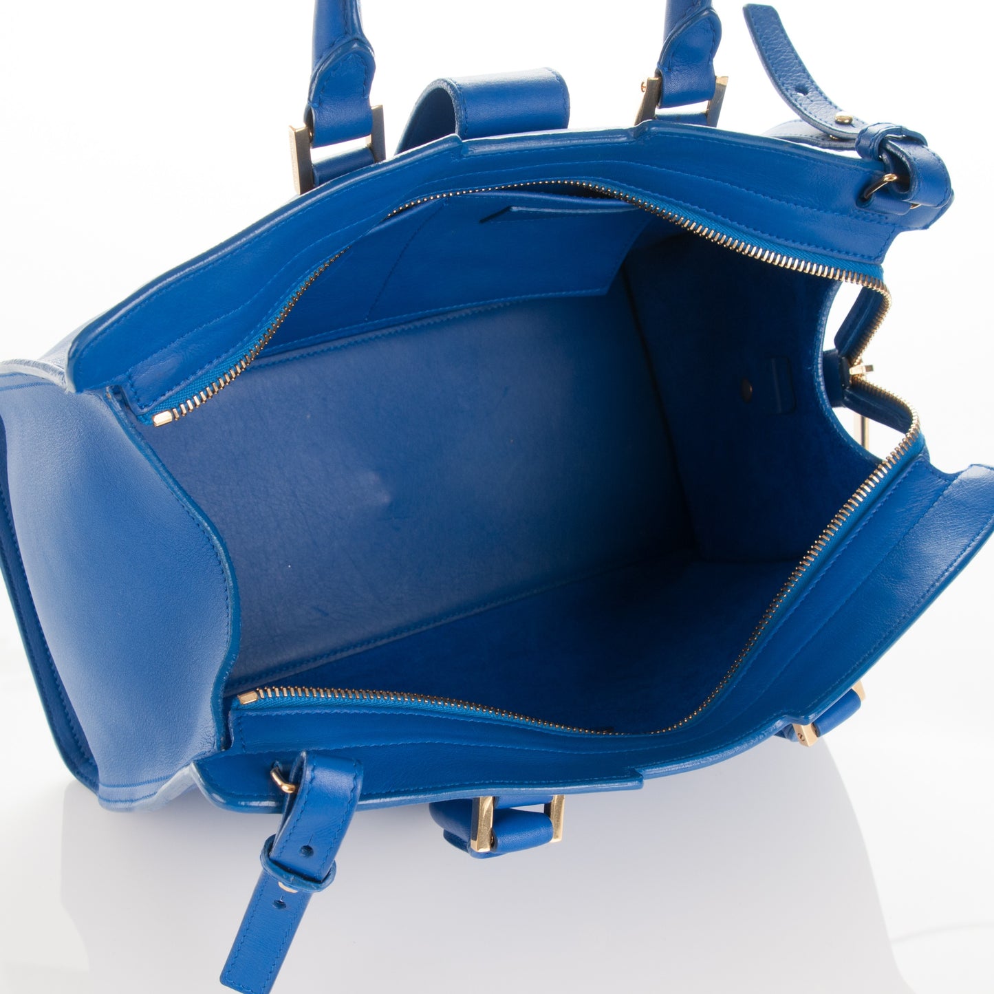 Calfskin Small Classic Y Cabas Royal Blue