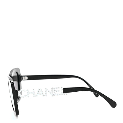 Chanel Acetate Strass Square Sunglasses 5422-B-A Black White 3 of 7