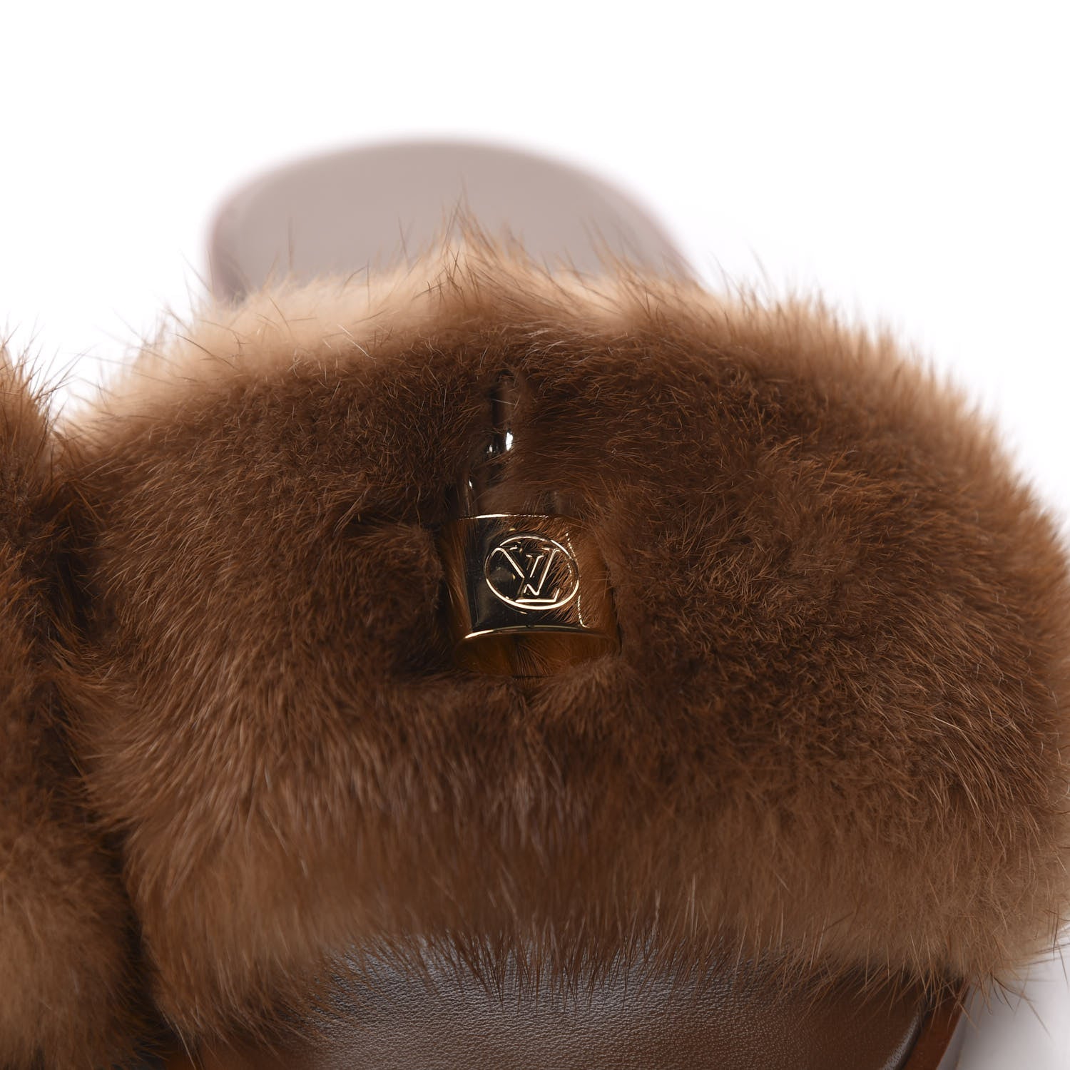 Louis Vuitton Mink Fur Lock It Flat Mule 36 Beige 8 of 11