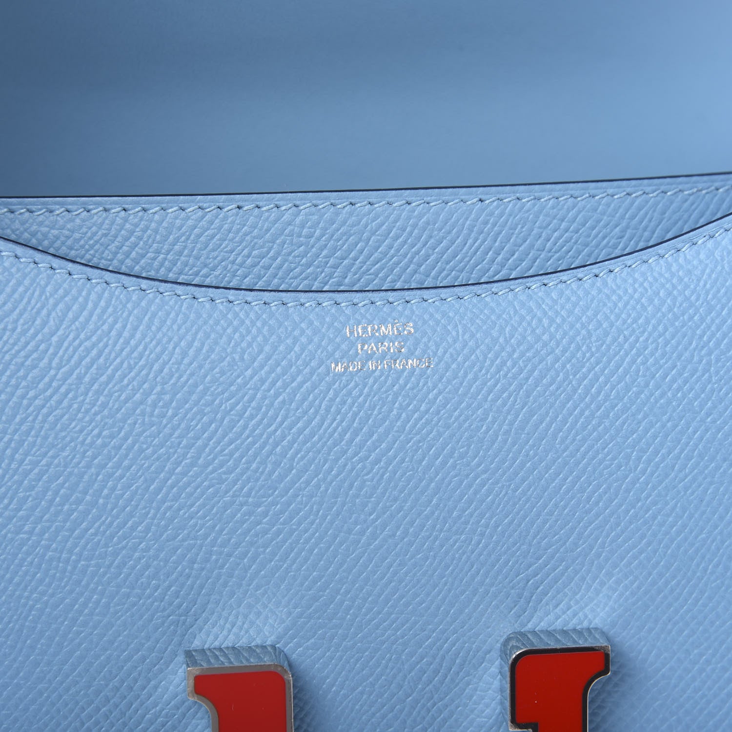 Hermes Epsom Constance 18 Bleu Du Nord Rouge De Coeur 5 of 9