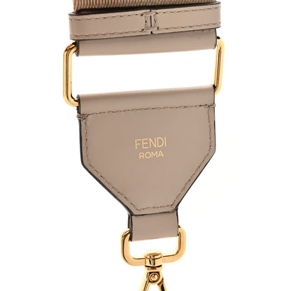 Fendi Jacquard Ribbon Vitello King FF Bi-Color Intreccio Adjustable Strap You Beige Pink 5 of 5