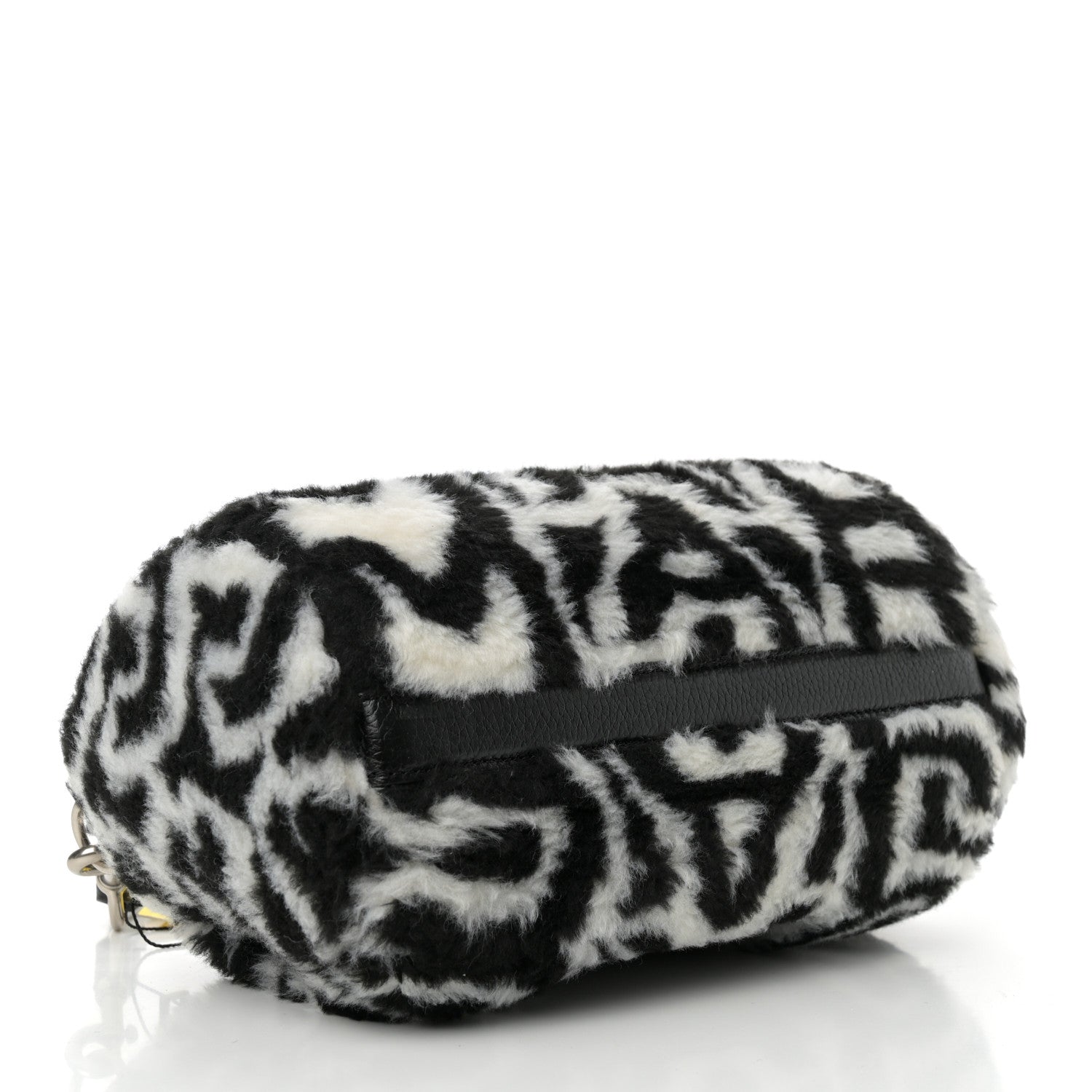 Marc Jacobs Faux Fur The Duffle Top Handle Bag Black White 4 of 10