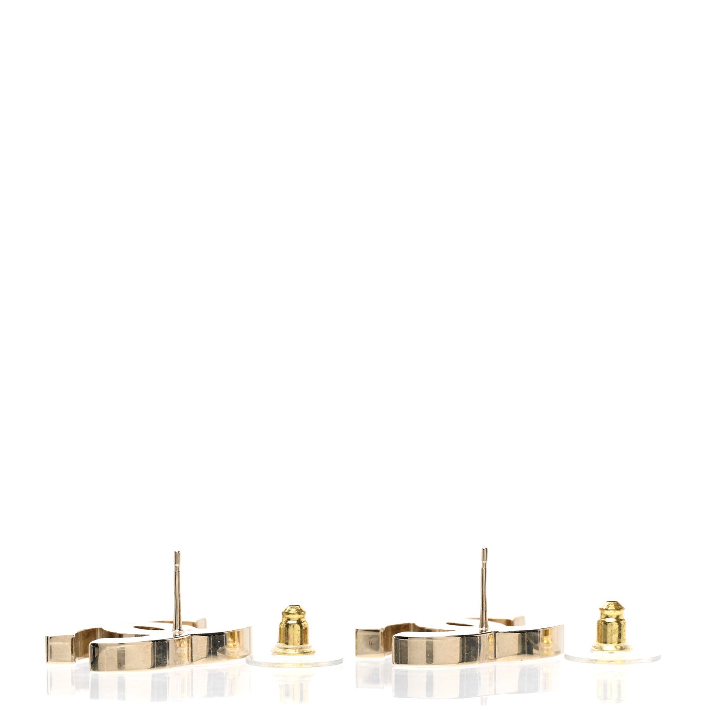 Enamel CC Earrings Gold Black Pink